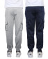 Men's Heavyweight Fleece-Lined Cargo Jogger Sweatpants, Pack of 2