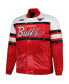 Фото #3 товара Men's Red, White Chicago Bulls Big and Tall Heavyweight Full-Snap Satin Jacket