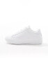 Tommy Jeans essential leather cupsole trainers in triple white