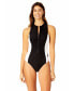 Фото #1 товара Women's Zip Front One Piece Swimsuit