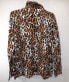 Фото #5 товара Jones New York Shirt Women’s Turtleneck Animal Print Leopard Top Size Large New