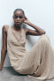 Фото #2 товара Платье-комбинация с прозрачными бусинами ZARA
