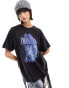 ONLY thunder rhinestone t-shirt in washed black