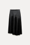 Zw collection leather effect midi skirt