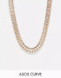 Фото #2 товара ASOS DESIGN Curve necklace with cubic zirconia crystal design