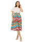 Фото #3 товара Women's One-Shoulder Printed-Skirt Midi Dress