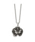 ფოტო #3 პროდუქტის Antiqued and Polished Flower Pendant on a Cable Chain Necklace