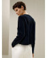 Women's Wool Button-Front Sweater Lady Jacket for Women Синий, Средний - фото #2