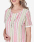 ფოტო #4 პროდუქტის Women's Miami Beach Vertical Striped Top with Necklace