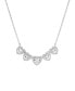 ფოტო #1 პროდუქტის Pave Cubic Zirconia 5 Heart Necklace in Sterling Silver, Created for Macy's