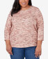 Plus Size Scottsdale Space Dye Beaded Neck Top