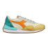 Фото #2 товара Diadora Equipe Mad Tennis Lace Up Mens Blue, Off White, Yellow Sneakers Casual