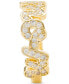 ფოტო #2 პროდუქტის Gold-Tone Love You, Mom Crystal Small Huggie Hoop Earrings, 0.5"