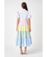 Фото #3 товара Women's Multi Stripe Maxi Dress
