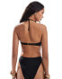 Фото #3 товара South Beach essentials knot bandeau bikini top in black