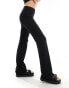 Monki super soft low waist skinny flare jersey trousers in black Черный, M - EU 42-44 - фото #2