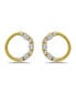 ფოტო #3 პროდუქტის Cubic Zirconia Circle Stud Earrings in Sterling Silver, Created for Macy's