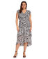 Plus Size Paisley-Print Ruched-Waist Midi Dress