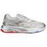 Фото #2 товара Puma Bmw Mms Metallic RsFast Lace Up Mens Silver Sneakers Casual Shoes 30708201