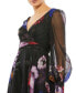 Фото #3 товара Women's Floral Print Chiffon Long Sleeve Maxi Dress