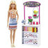 Фото #3 товара BARBIE Blonde Smoothie Stand With Accessories And Toy Juice And Smoothie Shop