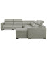 Фото #15 товара Nevio 157" 6-Pc. Leather Sectional with 3 Power Recliners, Headrests and Chaise, Created For Macy's