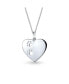 Фото #1 товара Bling Jewelry dog Cat Pet Kitten Puppy Cut Out Paw Print Heart Shape Pendant Necklace For Women For Teen .925 Sterling Silver And Chain