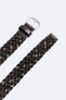 Plaited leather belt