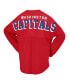 ფოტო #4 პროდუქტის Women's Red Washington Capitals Spirit Lace-Up V-Neck Long Sleeve Jersey T-shirt