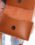 Фото #2 товара PASQ rectangular flap top cross body bag in tan