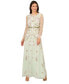Фото #1 товара Women's Sheer-Sleeve Floral Beaded Gown