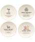 Easter Words Canapé Plates, Set of 4