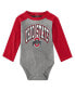 Newborn and Infant Boys and Girls Scarlet Ohio State Buckeyes Rookie of the Year Long Sleeve Bodysuit and Pants Set