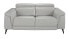 2-Sitzer-Sofa, bezogen mit grauem Leder