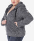 Фото #3 товара Plus Size Hooded Sherpa Jacket