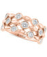 ფოტო #3 პროდუქტის EFFY® Diamond Bezel Openwork Ring (1/4 ct. t.w.) in 14k Rose Gold