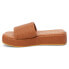 Фото #3 товара BEACH by Matisse Maui Flatform Slide Womens Brown Casual Sandals MAUI-234