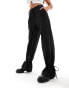 Фото #10 товара Pieces tie detail wide leg trousers in black