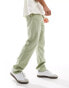 Фото #4 товара ASOS DESIGN vintage straight washed linen chino in washed sage green