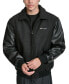 ფოტო #1 პროდუქტის Men's Mixed-Media Logo Zip Varsity Jacket