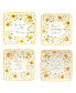 Фото #1 товара Sunflowers Forever Canape Plates, Set of 4