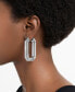 ფოტო #5 პროდუქტის Lucent Silver-Tone Crystal Hoop Earrings