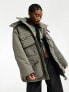 Фото #1 товара Weekday Attila padded parka with utility pockets in grey