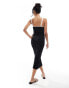 Фото #4 товара Noisy May strappy maxi dress with sweetheart neck in black contrast detail