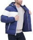 ფოტო #5 პროდუქტის Men's Colorblock Hooded Puffer Jacket