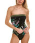 Фото #1 товара Vince Camuto Womens Pacific Grove Bandeau One-Piece Black Size 8