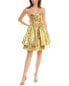 Фото #1 товара Carolina Herrera Twisted Cocktail Dress Women's Metallic 10