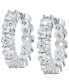 ფოტო #1 პროდუქტის Diamond Extra Small Hoop Earrings (3/4 ct. t.w.) in 14k White Gold, 0.385"