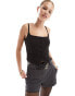 Фото #1 товара Stradivarius cami detail waiscoat in black