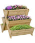 Фото #1 товара Raised Garden Bed, Planter Stand with 5 Planting Boxes, 4 Hooks